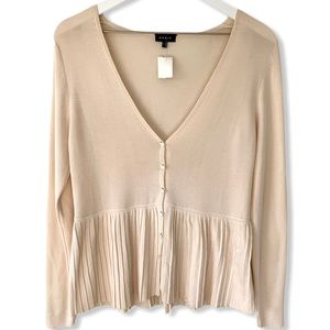 AKRIS 100% Silk Cardigan Sweater